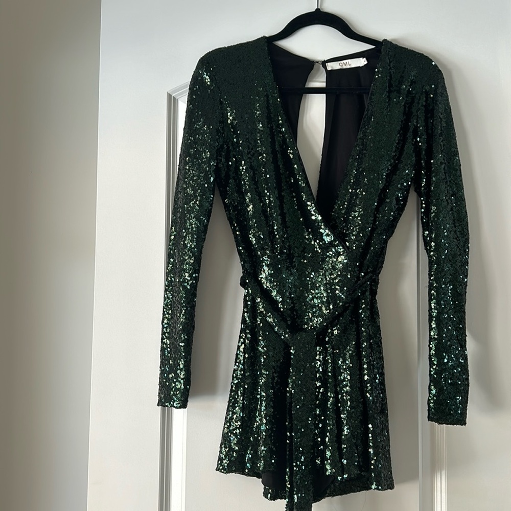 Emerald green romper